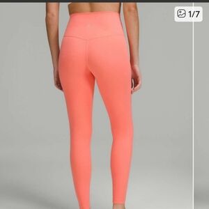 Lululemon Align hi Rise Pant Black 28" Inseam Double Lined Raspberry Cream